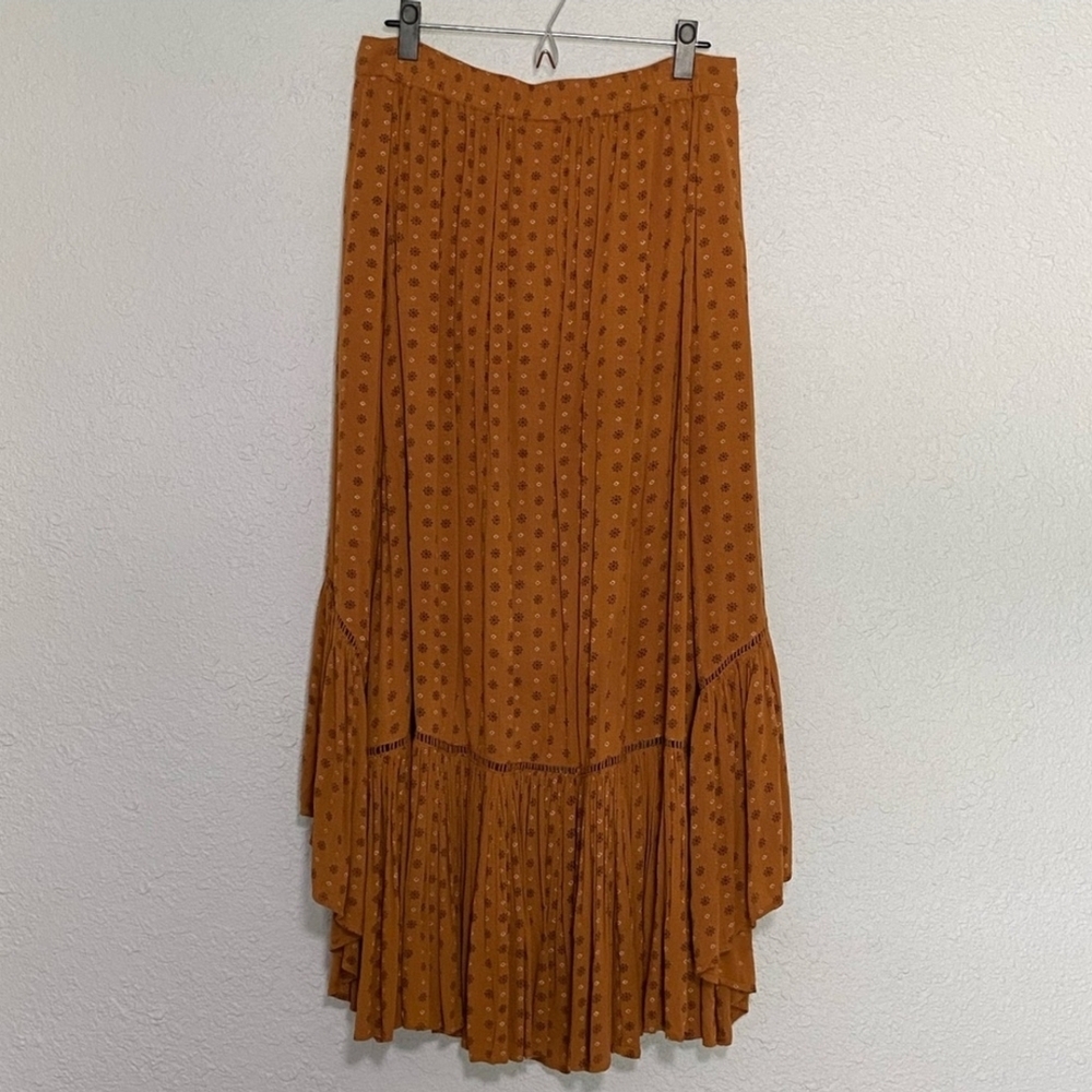 Shyanne Burnt Orange Midi Skirt High Low XXL - Picture 7 of 10